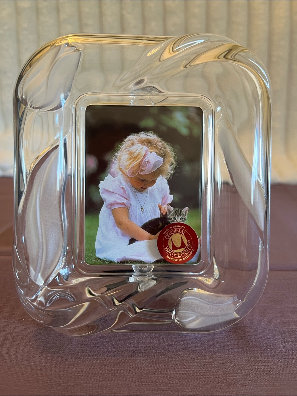 Walther Glas Photo Frame.

Frame - 6 H, 5 W
Photo- 2.5 x 3